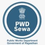 Home 11 Logo of PWD featuring the Rajasthan government emblem and PWD Sewa with a focus on financial and government services in Rajasthan, India.