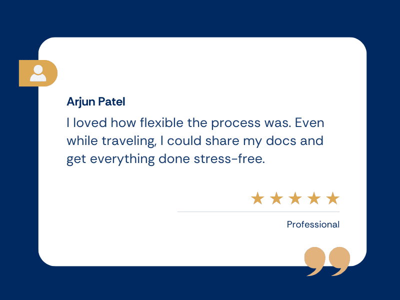ITR Filing 12 I loved how flexible the process was. Even while traveling, I could share my docs and get everything done stress-free.